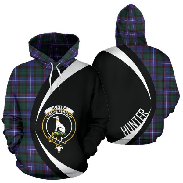 Hunter Modern Tartan Crest Hoodie - Circle Style Sale