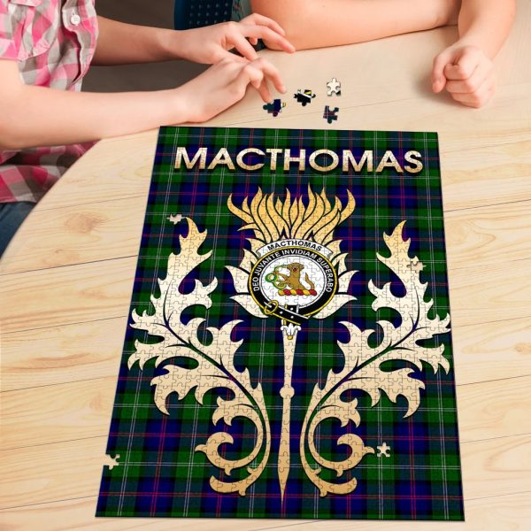 MacThomas Modern Tartan Crest Thistle Jigsaw Puzzles Hot on Sale - Image 3