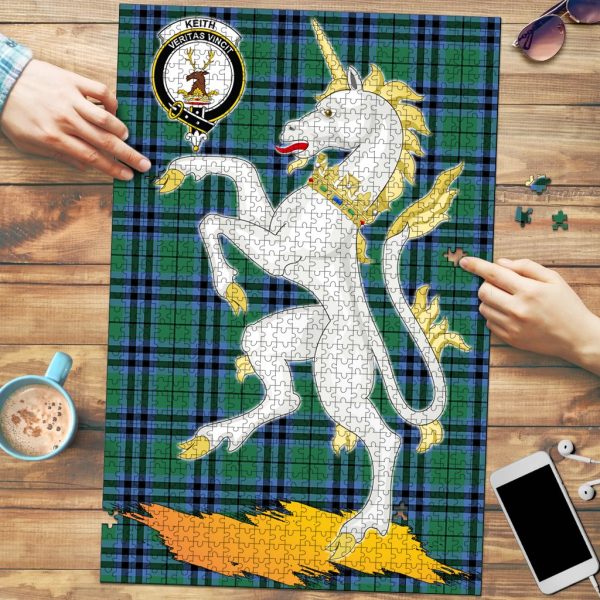 Keith Ancient Tartan Crest Unicorn Scotland Jigsaw Puzzles Discount