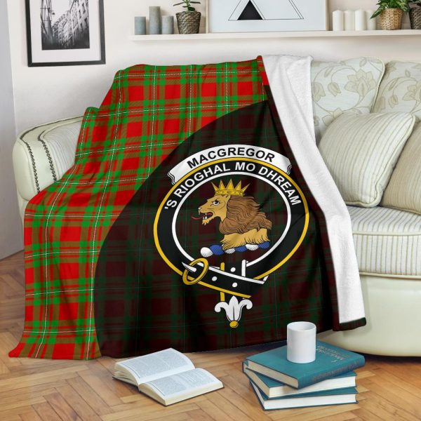 MacGregor Modern Tartan Crest Blanket Wave Style Online Hot Sale