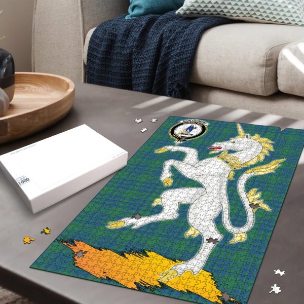 Montgomery Ancient Tartan Crest Unicorn Scotland Jigsaw Puzzles Online - Image 2