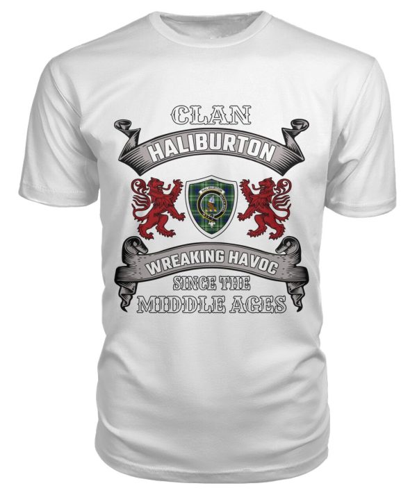Haliburton Family Tartan - 2D T-shirt Hot on Sale - Image 3