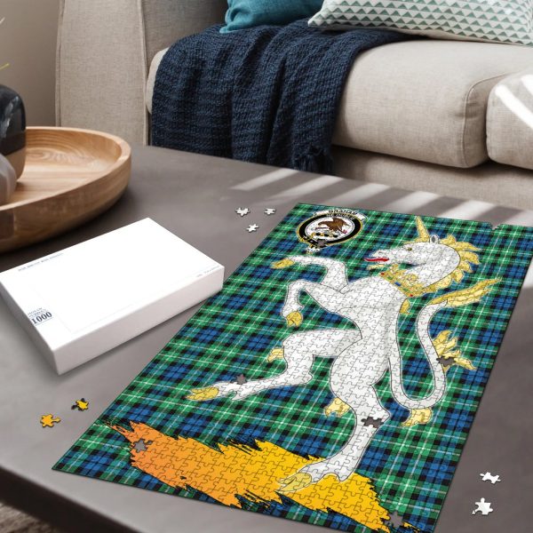 Graham of Montrose Ancient Tartan Crest Unicorn Scotland Jigsaw Puzzles For Discount - Image 2
