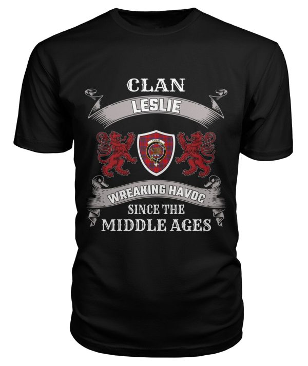 Leslie Family Tartan - 2D T-shirt Hot on Sale