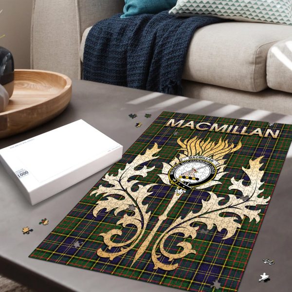 MacMillan Hunting Modern Tartan Crest Thistle Jigsaw Puzzles Supply - Image 2