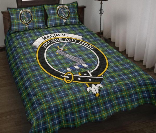 MacNeill of Barra Ancient Modern Tartan Crest Quilt Bed Set Online Hot Sale