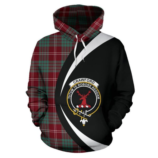 Crawford Modern Tartan Crest Hoodie - Circle Style Online Sale - Image 2