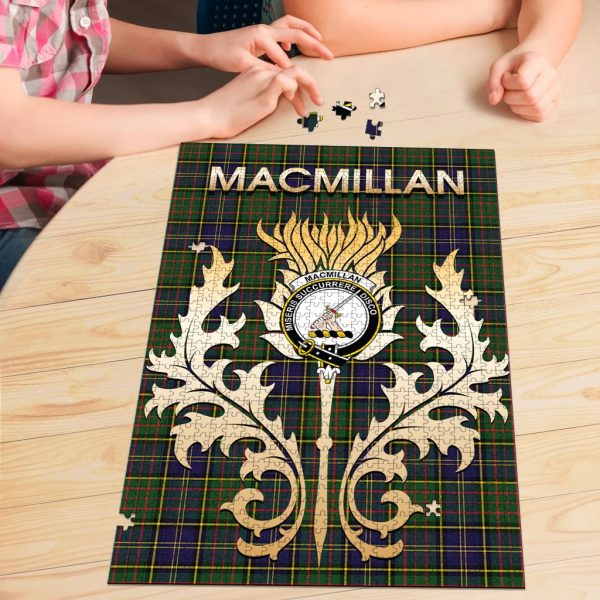 MacMillan Hunting Modern Tartan Crest Thistle Jigsaw Puzzles Supply - Image 3