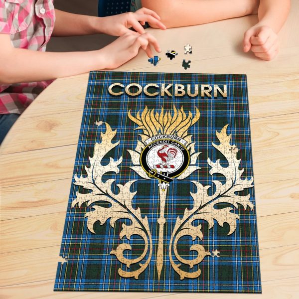 Cockburn Modern Tartan Crest Thistle Jigsaw Puzzles Sale - Image 3