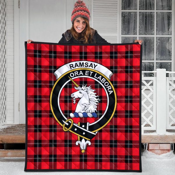 Ramsay Modern Tartan Crest Quilt Sale