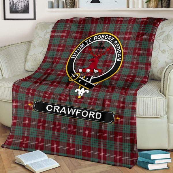 Crawford Tartan Crest Blanket - 3 Sizes For Sale - Image 2