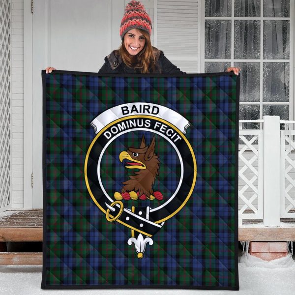 Baird Family Tartan Crest Quilt Online Hot Sale