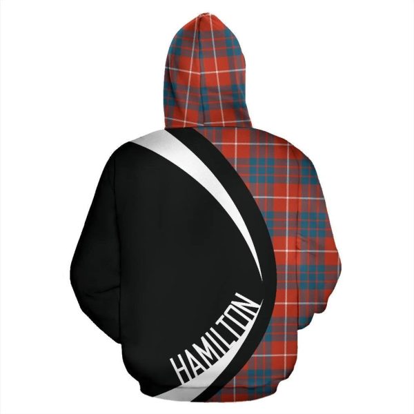 Hamilton Ancient Tartan Crest Zipper Hoodie - Circle Style Discount - Image 2