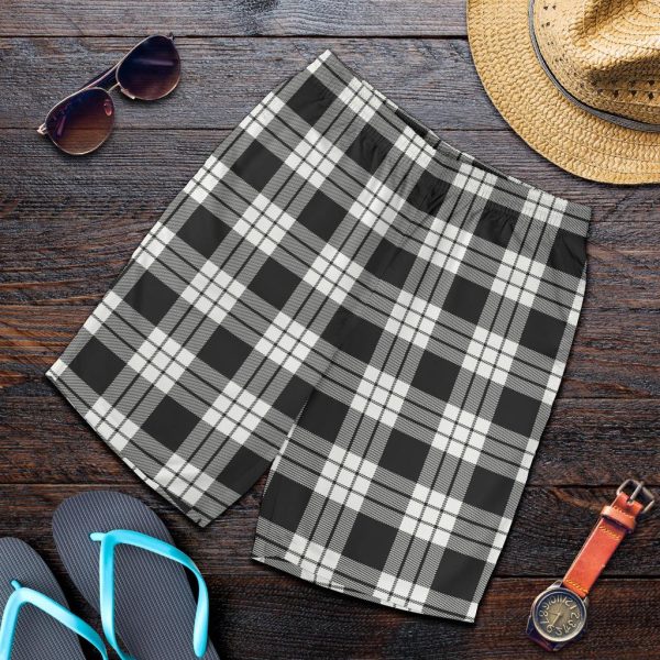 MacFarlane Black And White Ancient Tartan Men s Short Online Sale