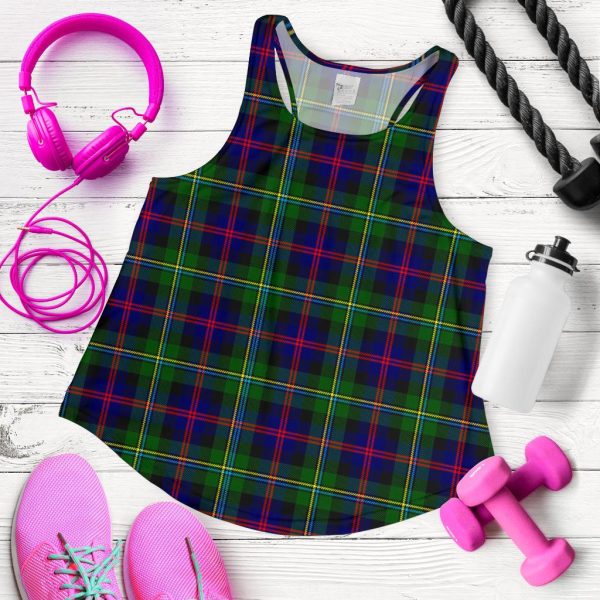 Malcolm (MacCallum) Modern Tartan Women Racerback Tank Top Online Hot Sale - Image 5