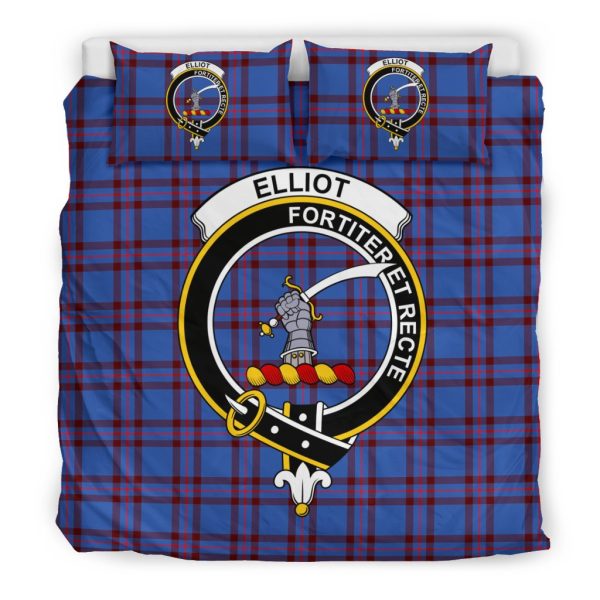 Elliot Modern Tartan Crest Bedding Set Supply