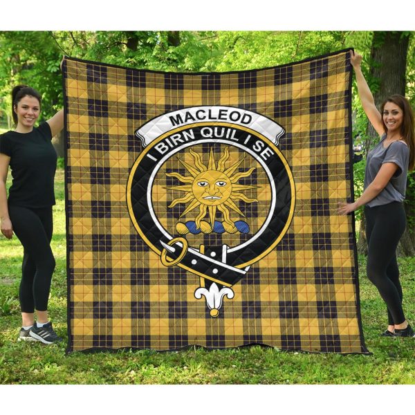 MacLeod of Lewis Ancient Family Tartan Crest Quilt Online now - Image 3