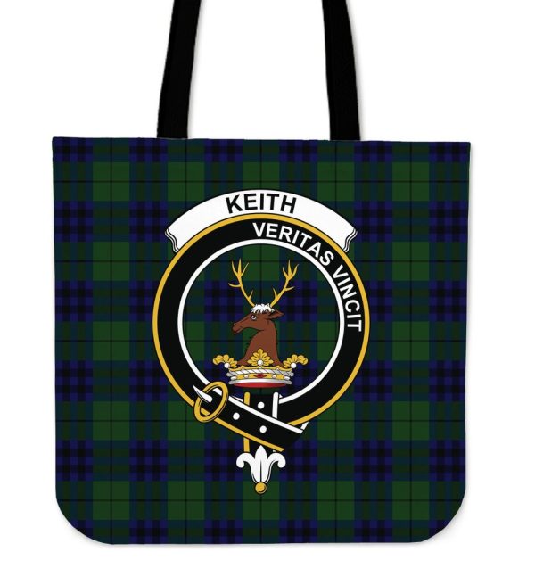 Keith Modern Tartan Crest Tote Bag For Sale