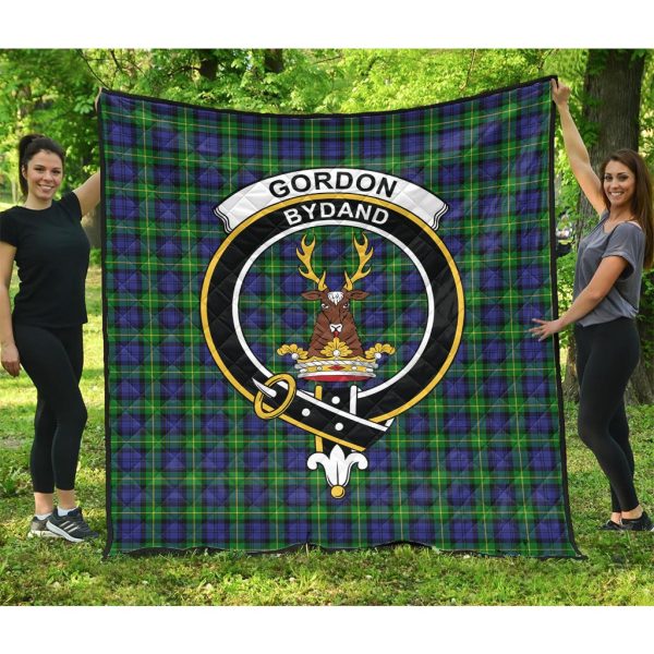 Gordon Modern Tartan Crest Quilt Online now - Image 3