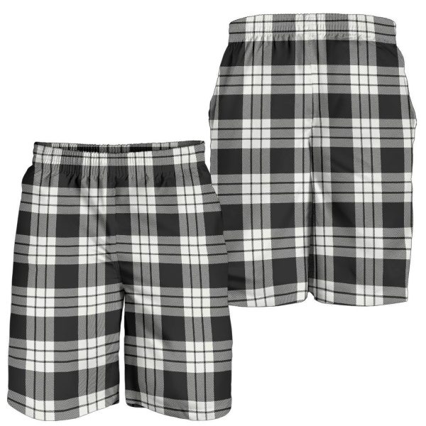 MacFarlane Black And White Ancient Tartan Men s Short Online Sale - Image 4